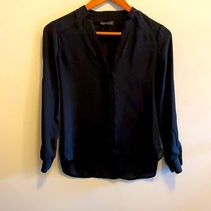 Banana Republic Black Shirt Blouse Petite XS